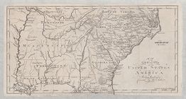 Map of the southern parts of the United States of America by Abraham Bradley, Junr.; corrected by the author
